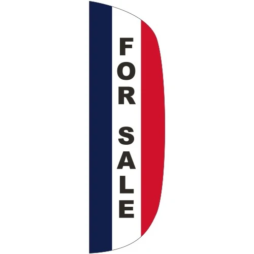 "FOR SALE" 3' x 10' Message Flutter Flag 1