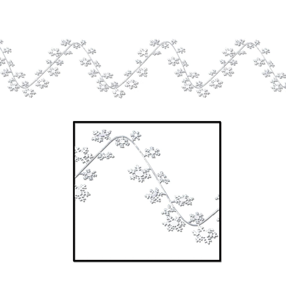 White Snowflake Gleam 'N Flex Wire Garlands 1