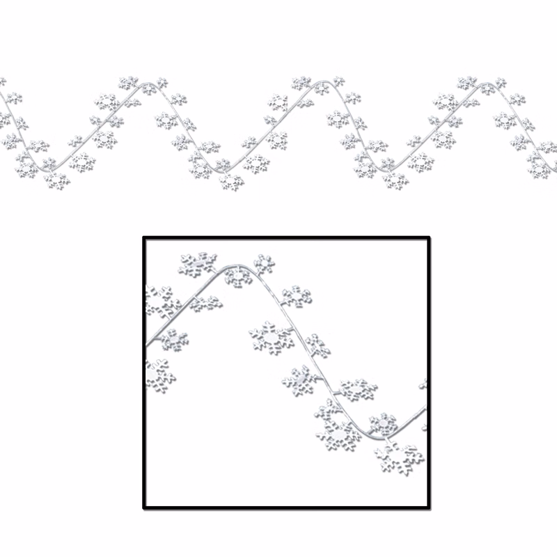 White Snowflake Gleam 'N Flex Wire Garlands