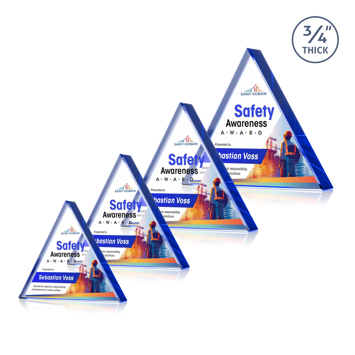 Adler Triangle VividPrint™ Award - Blue 1