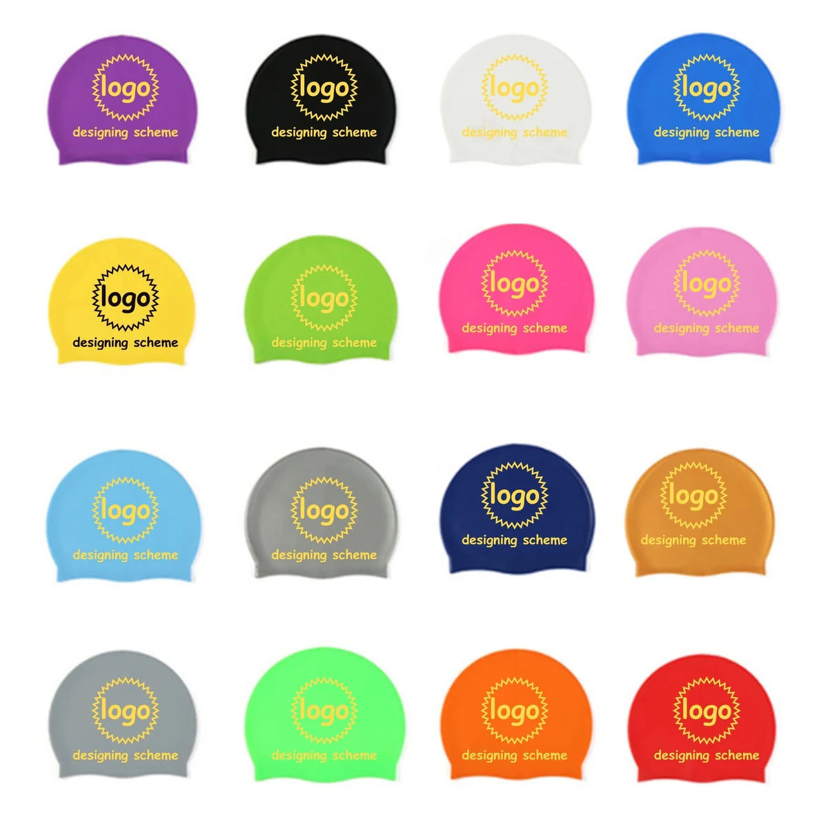 60g Silicone Swim Caps MOQ 100PCS 1