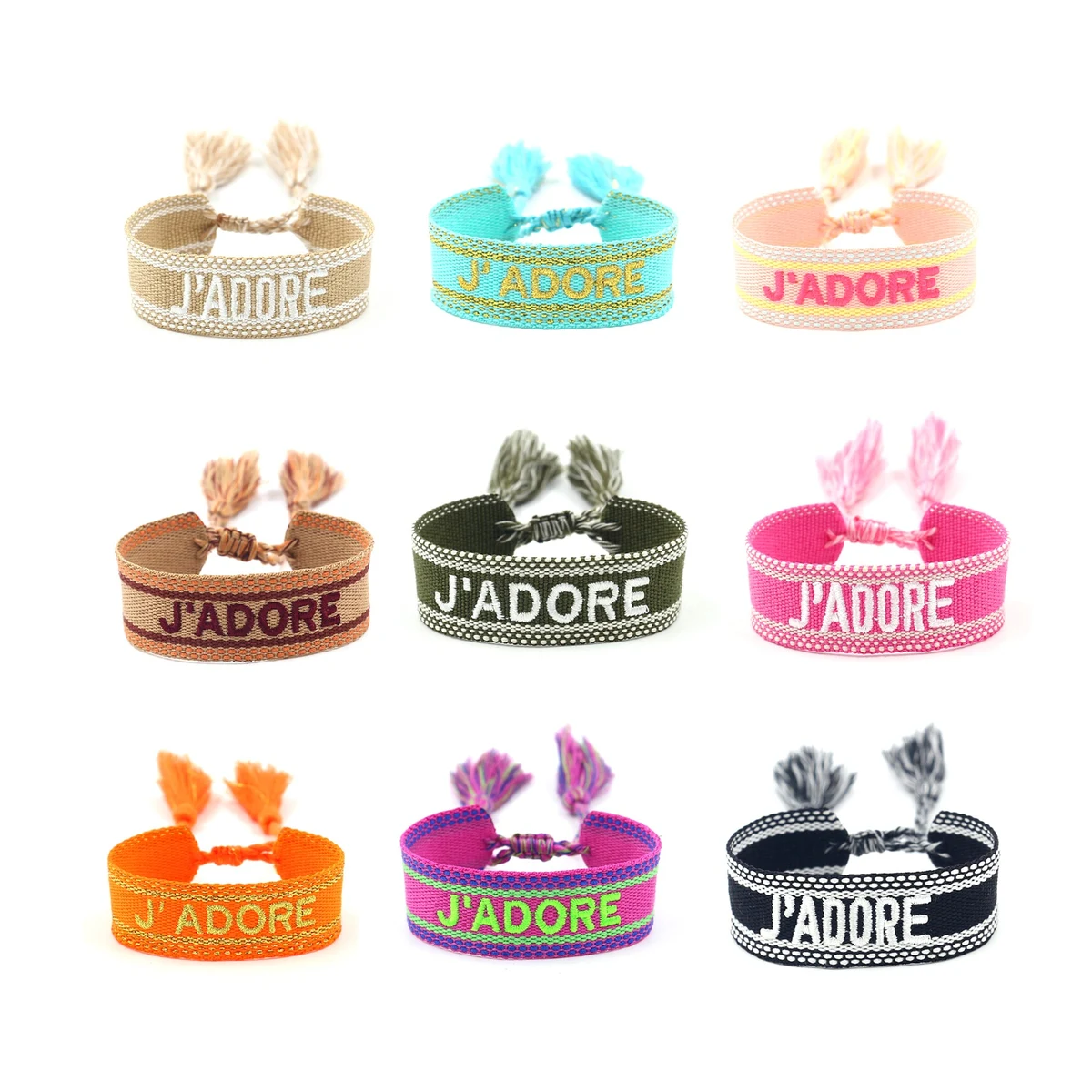 Knitted Adjustable Tassel Bracelet 1