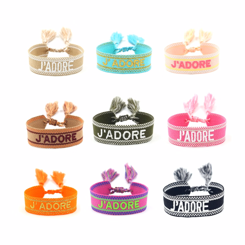 Knitted Adjustable Tassel Bracelet