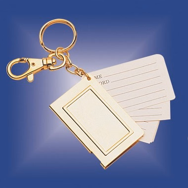 BRASS TELEPHONE ADDRESS BOOK KEYCHAIN