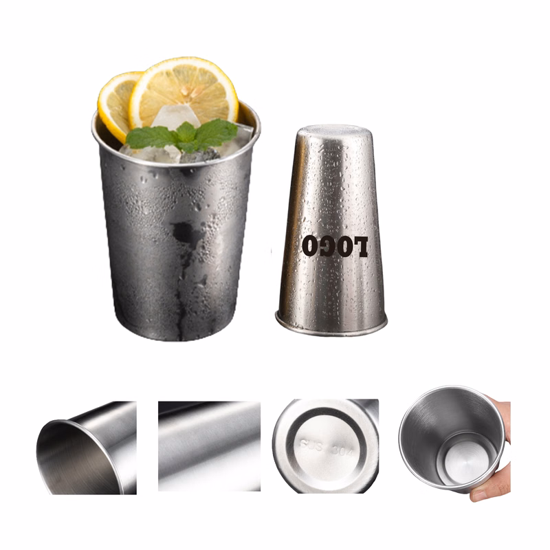 Reusable Stainless Steel Drinking Cup MOQ100