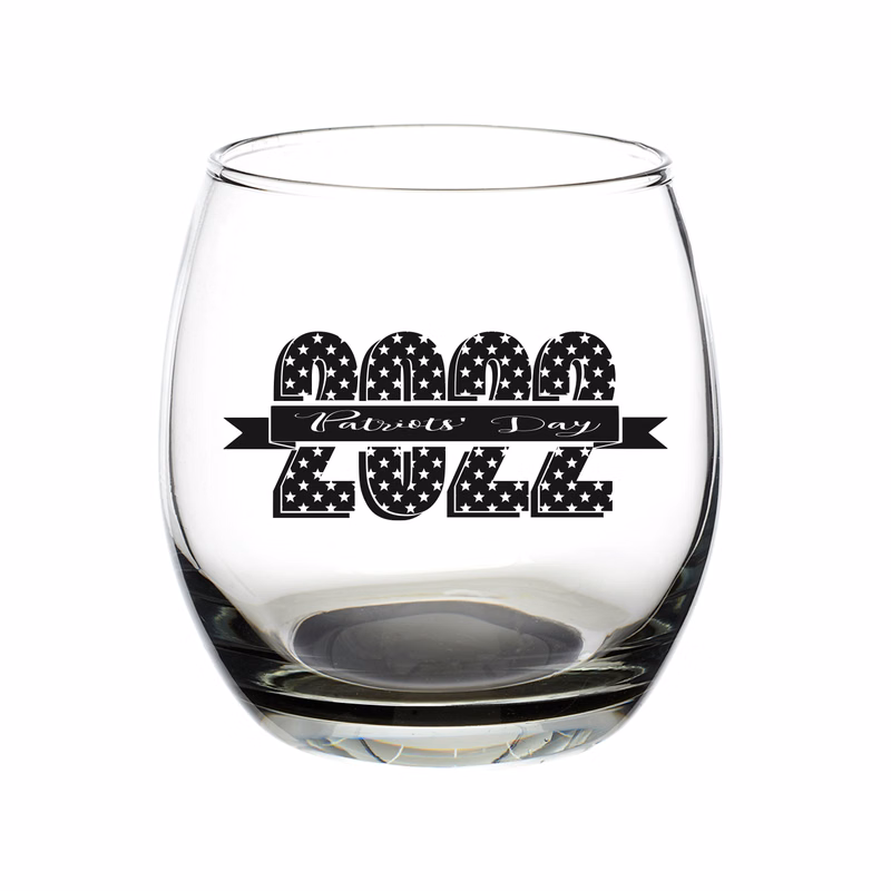11.5 oz. Mikonos Stemless Wine Glass (1 Color Imprint)