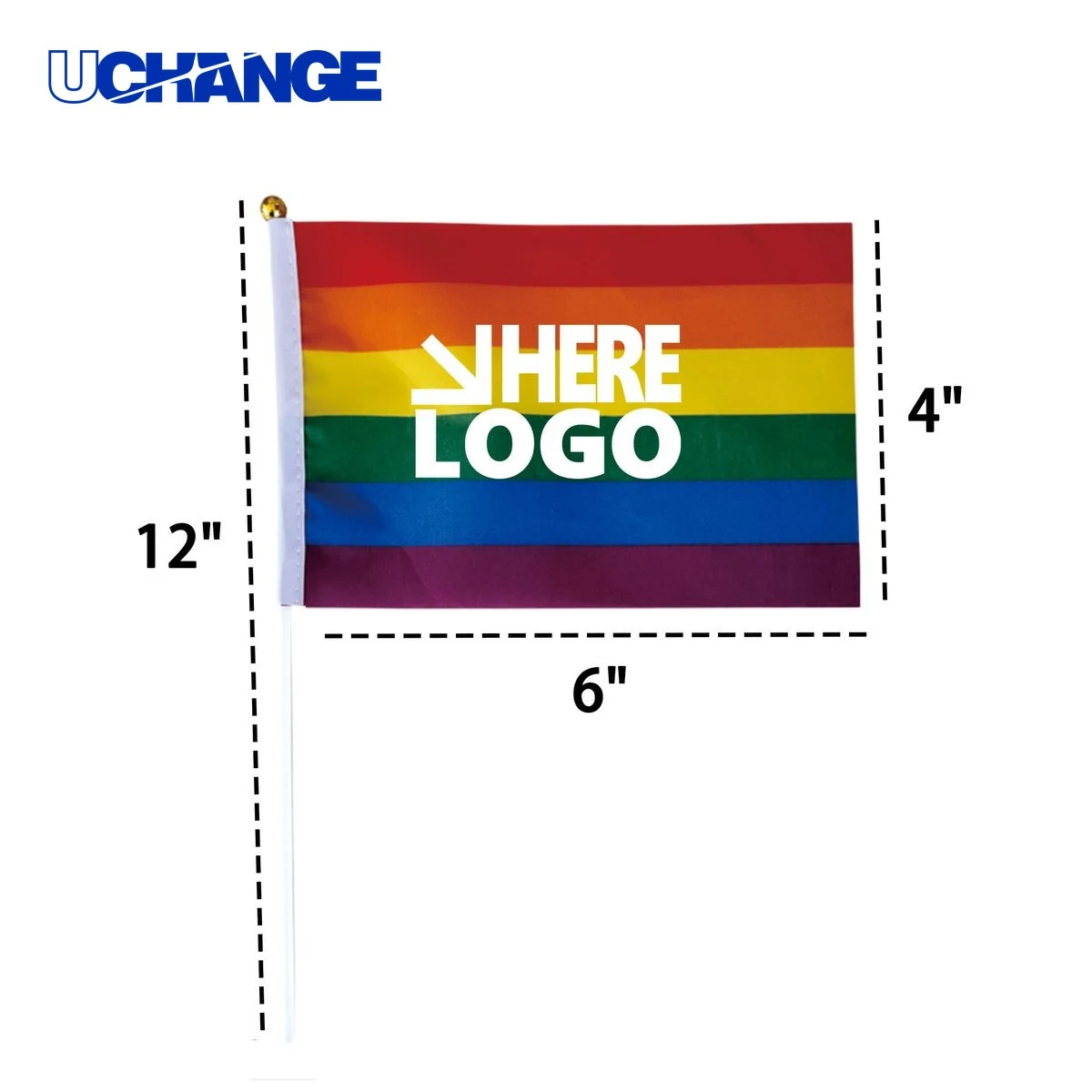 Festival Rainbow Hand Wave Flag 1