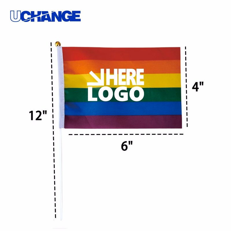 Festival Rainbow Hand Wave Flag