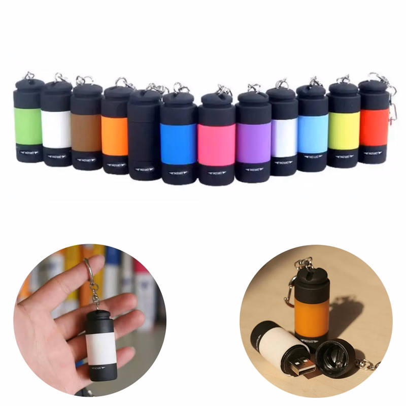 Rechargeable USB Mini Torch With Keychain Light