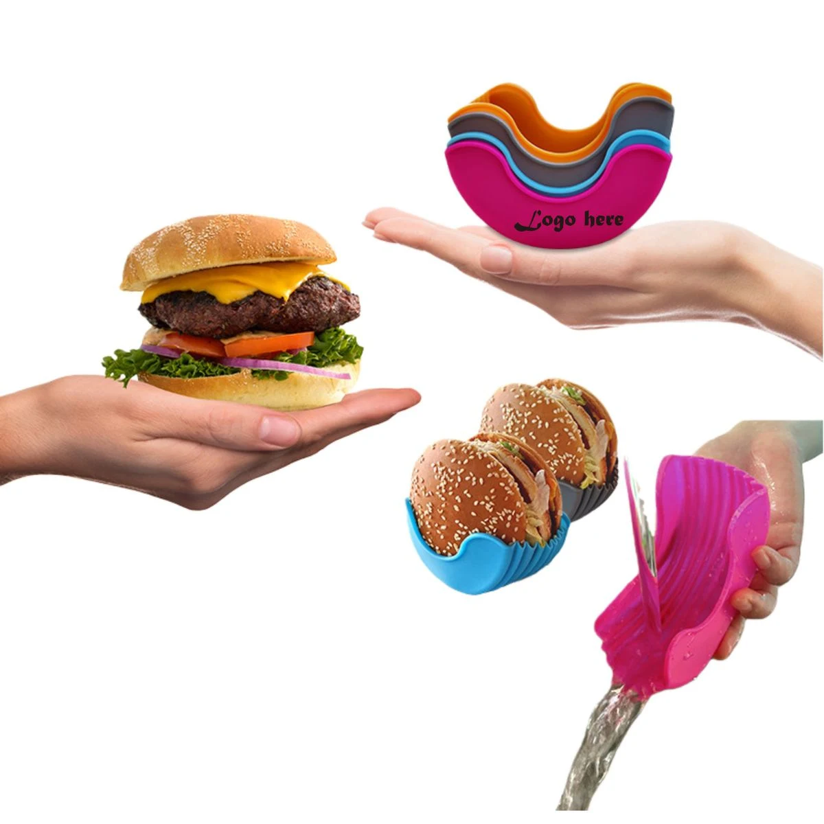 Food Grade Silicone Burger Holder 1