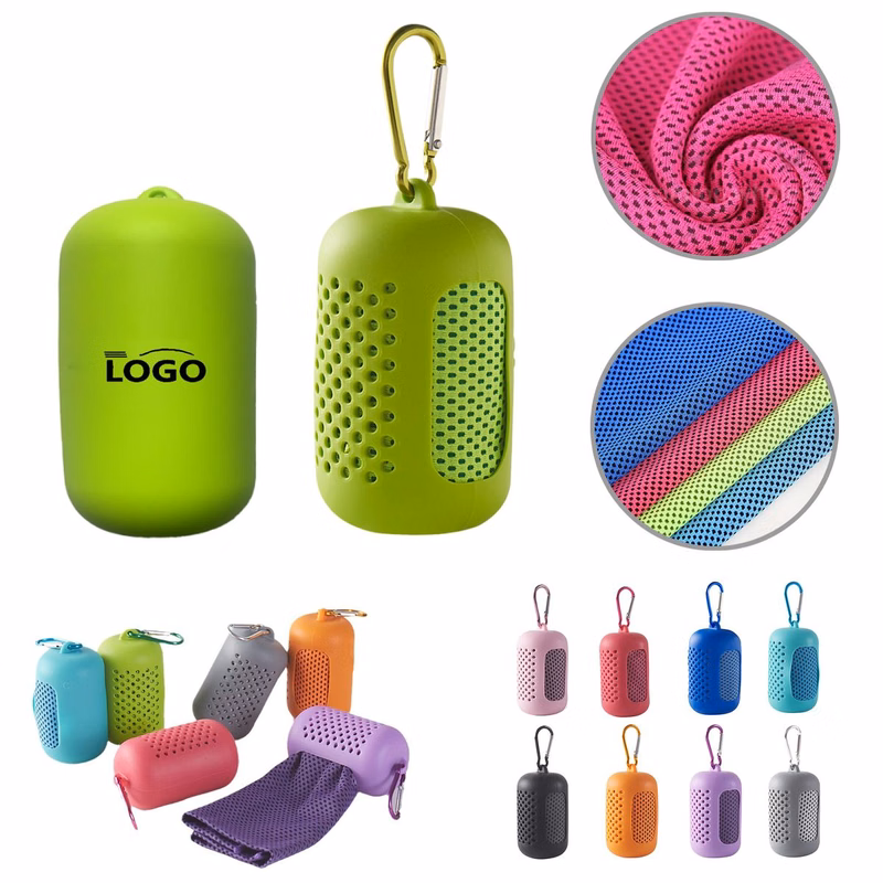 MOQ100 Cooling Towel With Silicone Case