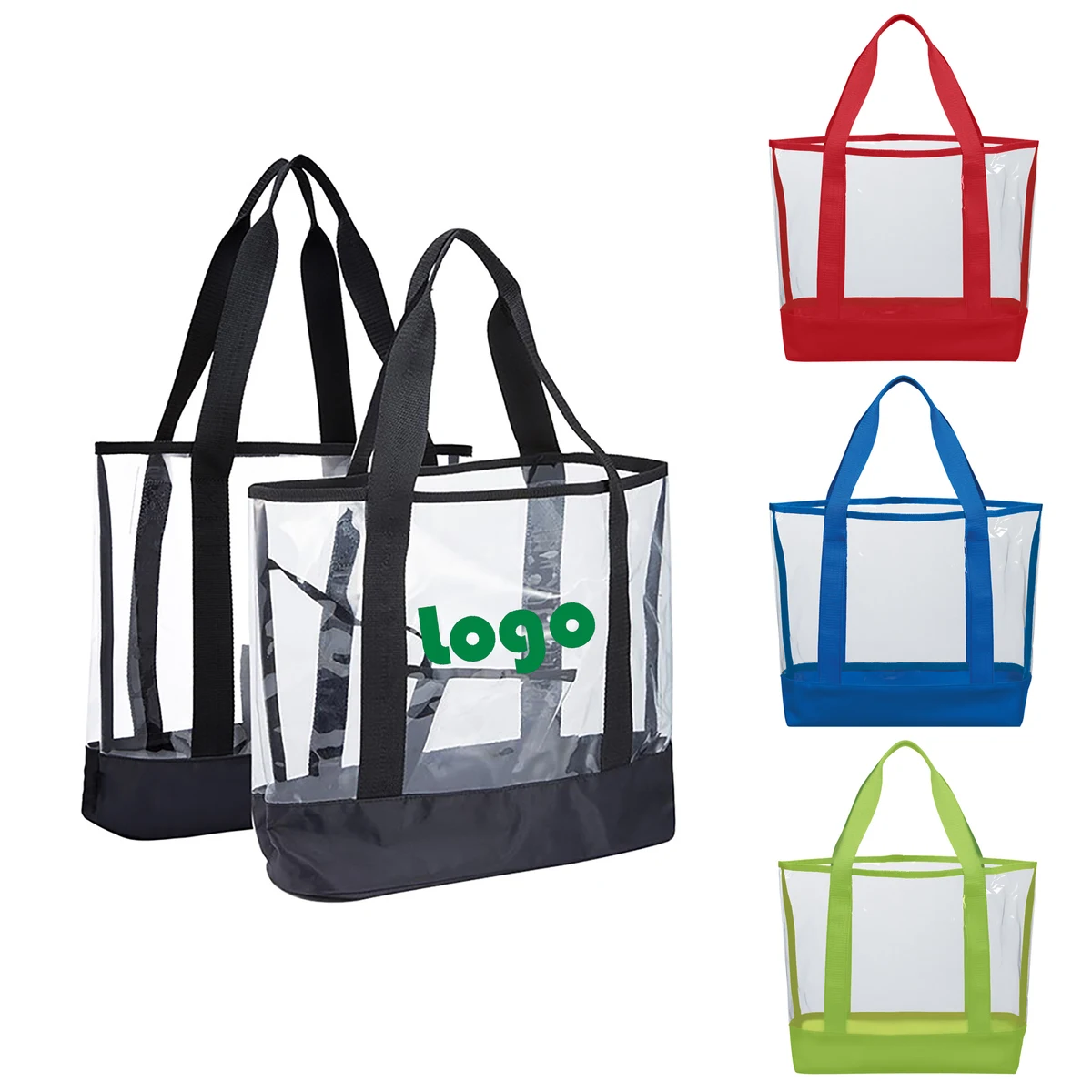 Clear PVC Plastic Tote Bag With Handles 1
