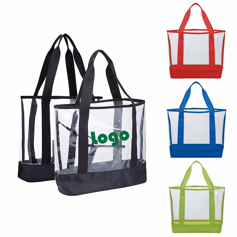 Clear PVC Plastic Tote Bag With Handles