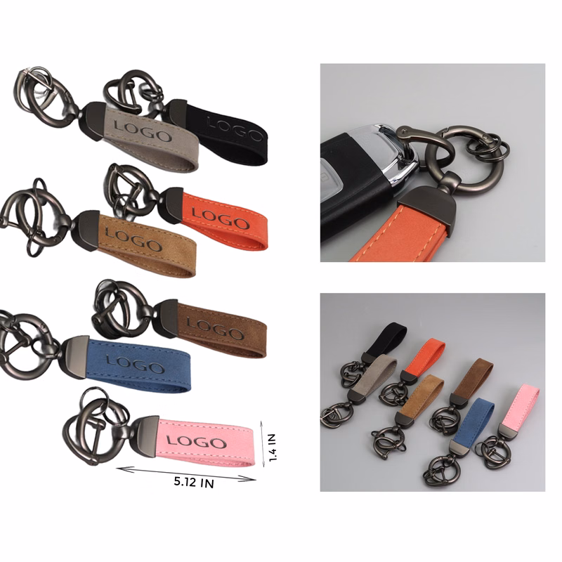 Stylish Cowhide Alloy key Chain