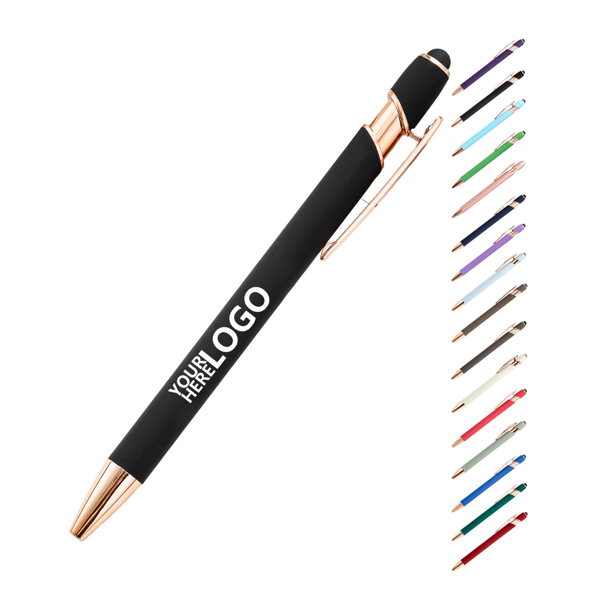 Aluminum Rose Gold Touchscreen Compatible Pen 1
