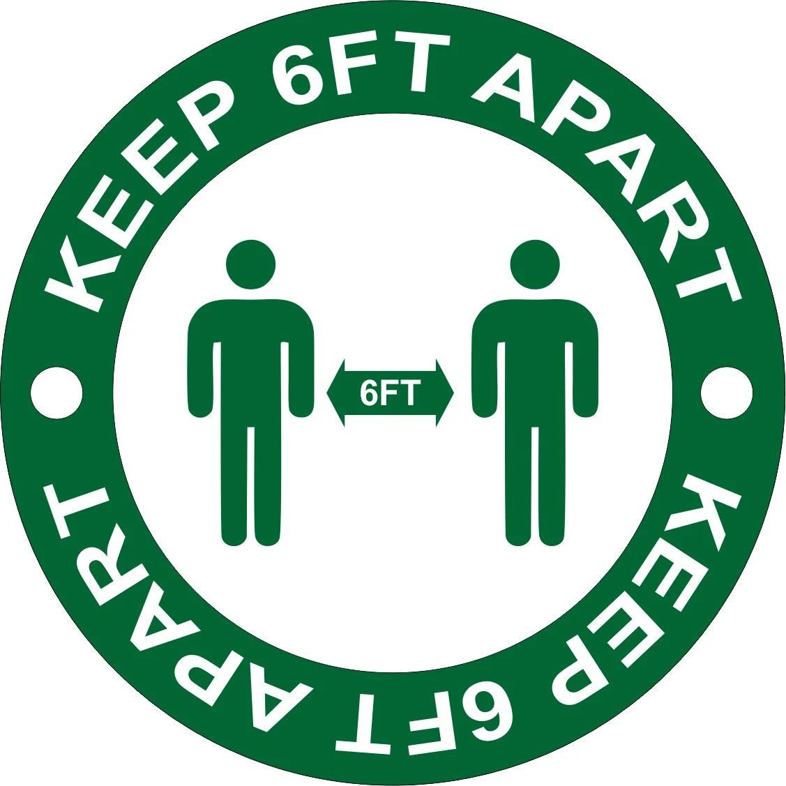 3-3/4" - Keep 6FT Apart Sticker 1