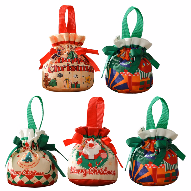 Christmas Gift Bag With Drawstring