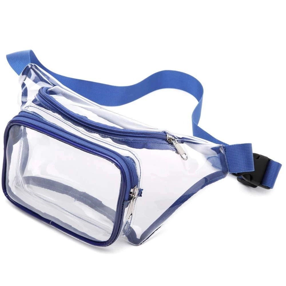 Two Zipper Pockets Transparent PVC Bag 1