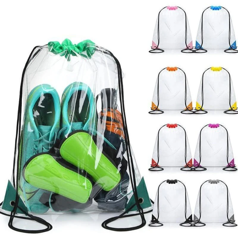 Clear PVC Drawstring Backpack (13" W x 17" H) 1