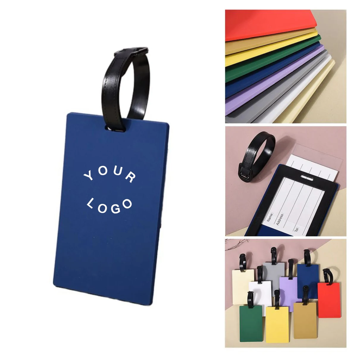 Soft Silicone Travel Tag with Secure Strap 1