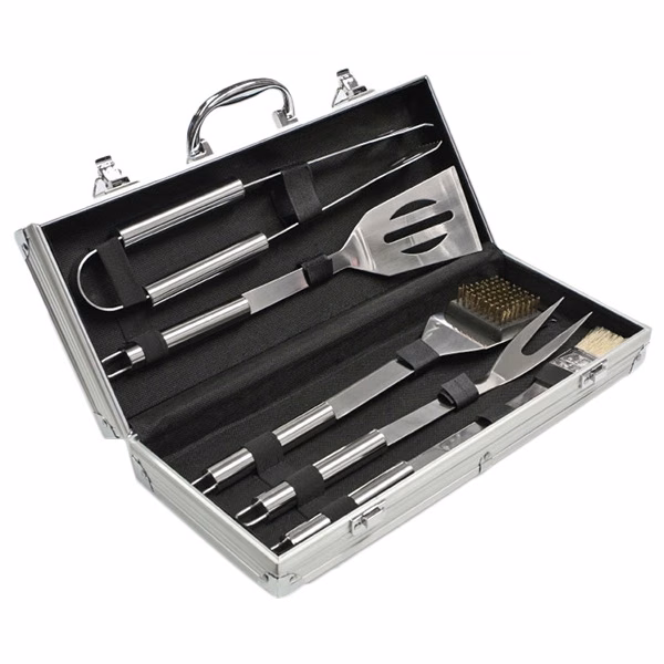 Deluxe 5 pc Stainless Steel BBQ Tool Set