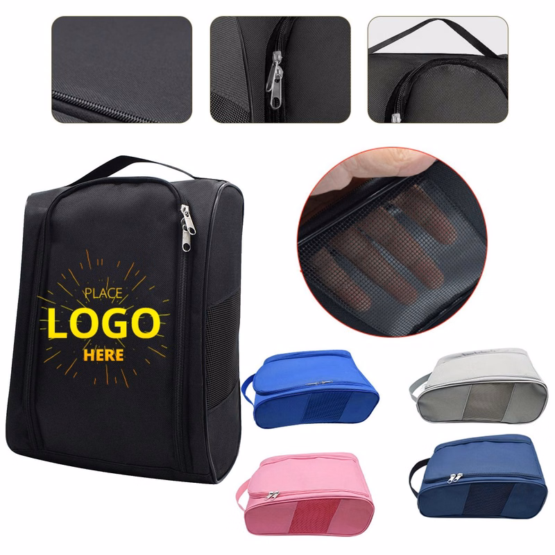 Promotional Breathable Golf Shoe Holder Bag With Multi-Color Logo Printing