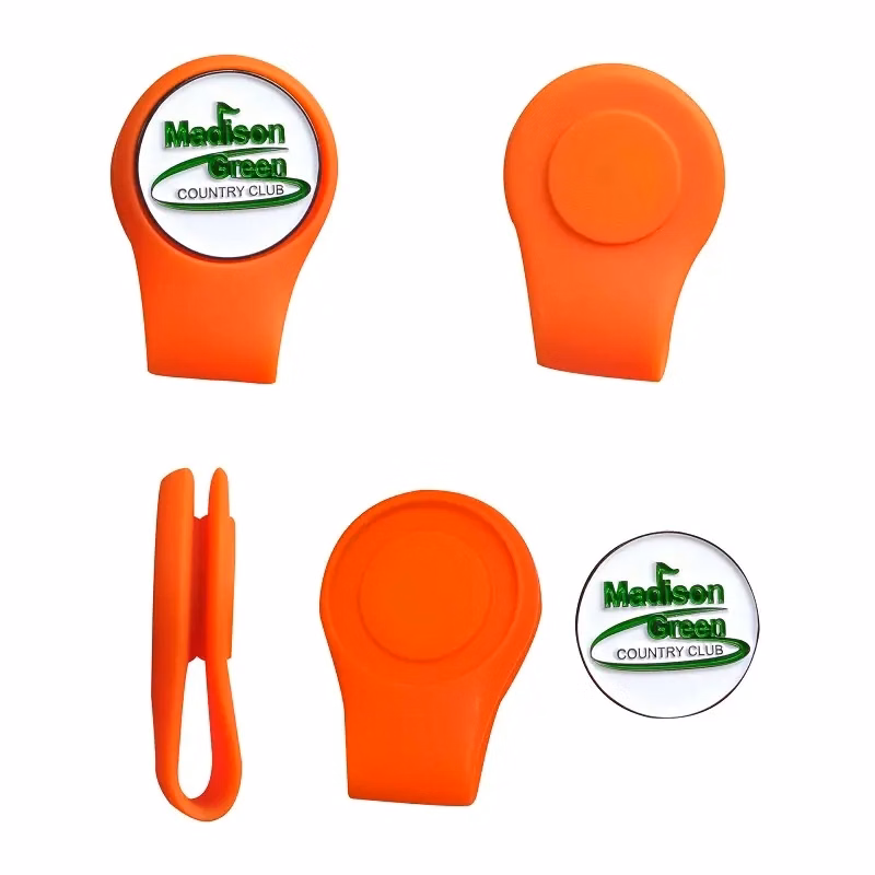 Silicone Golf Ball Marker and Cap Clip