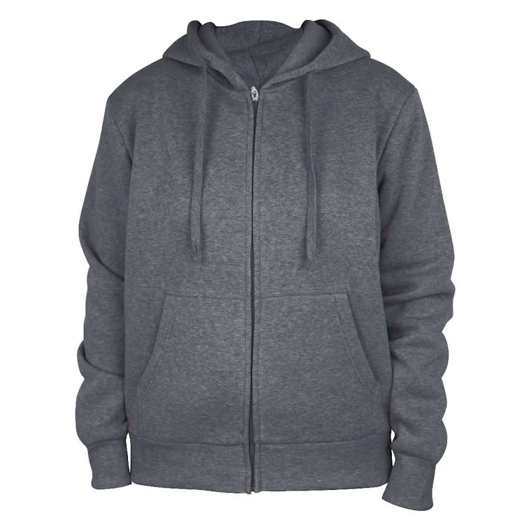 Ladies Full Zip Hoodies - Size S-XL Dark Gray, custom hoodie or sweatshirt with logo imprint 1