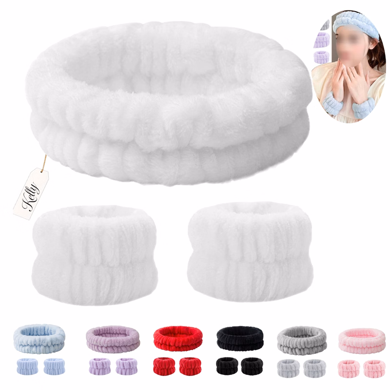 3 Pcs Spa Headband Wristbands Set