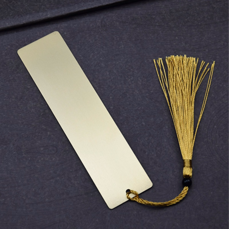 Custom Retro Brass Bookmark with Tassel