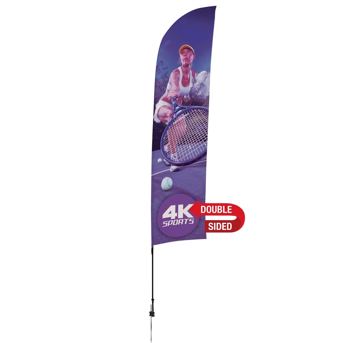 13' Streamline Blade Sail Sign Kit (Double-Sided with Ground Spike) 1
