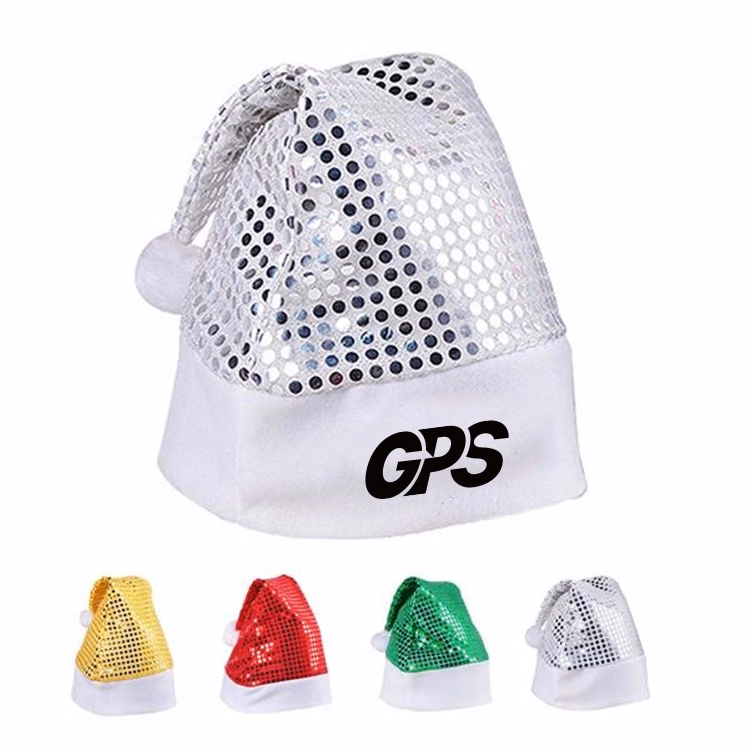 Sequin Santa Hat Xmas