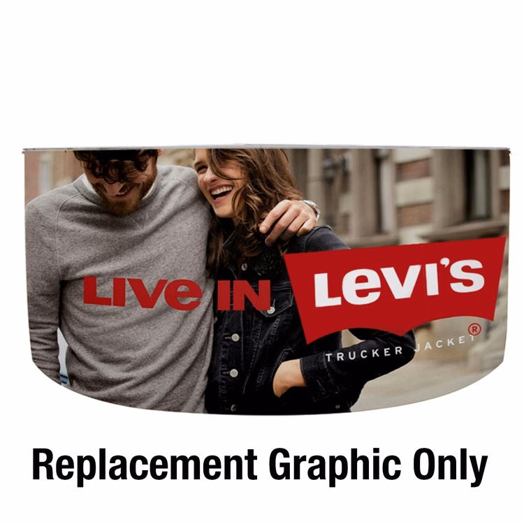 Fabsta™ curved Counter, 4 pieces, Replacement Graphic trade show exhibit table