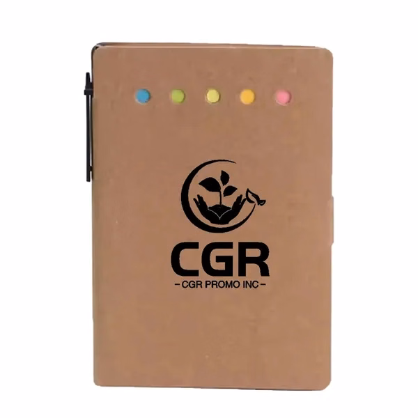 Organized Notebook with Flags and Sticky Notes for Easy Mark