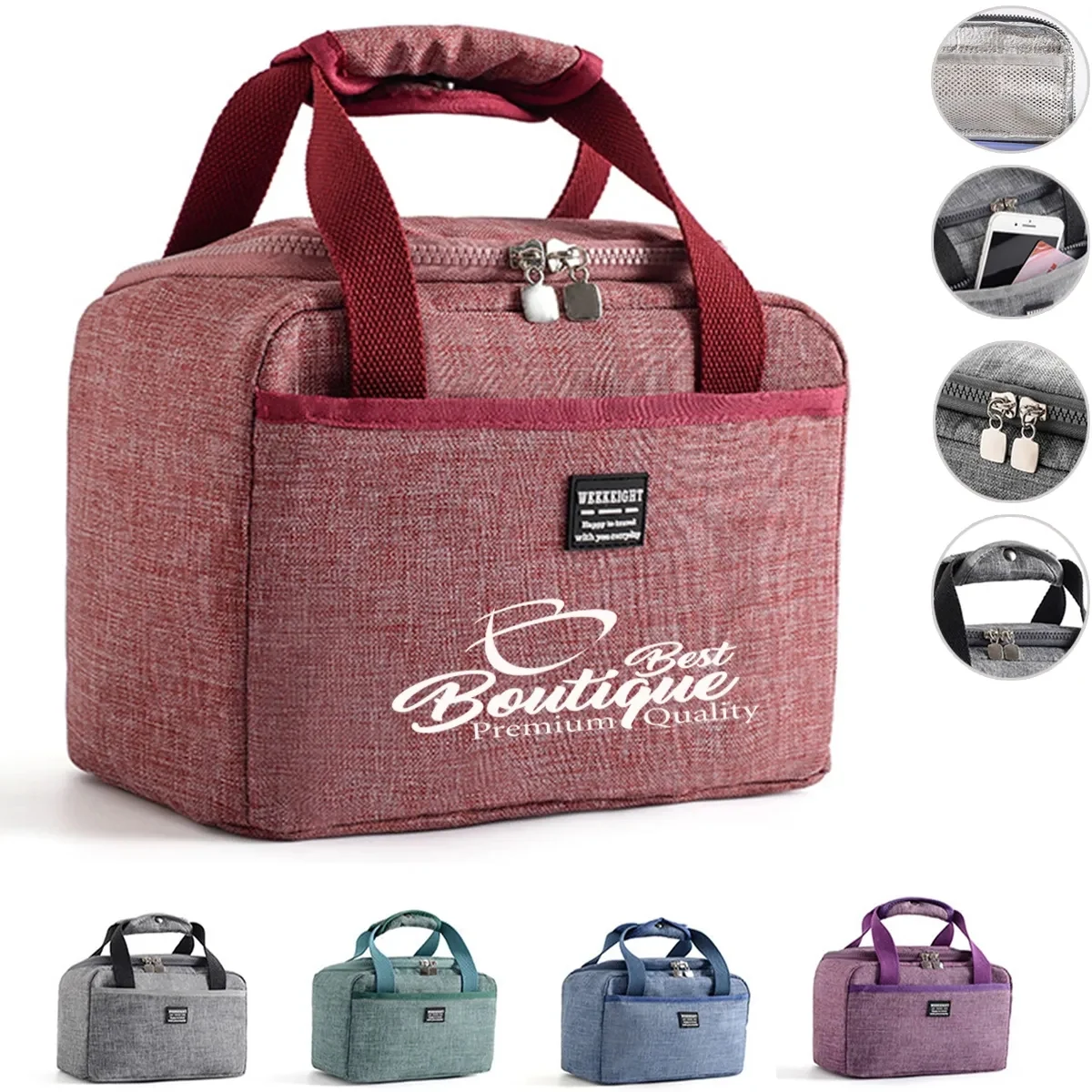 Reusable Functional Thermal Insulated Tote Bag with Handle 1