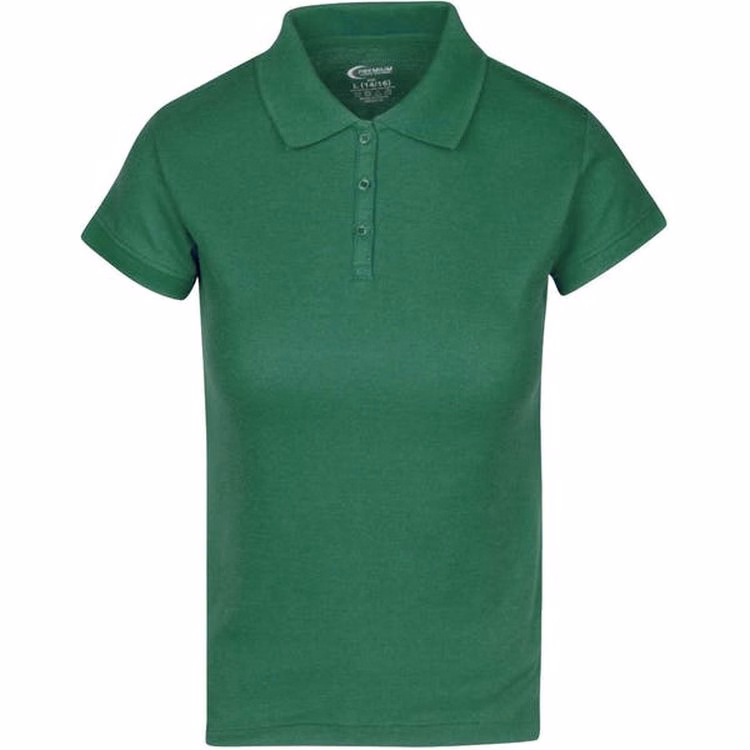 Juniors' Polo Uniform Shirts - Hunter Green Size 2XL