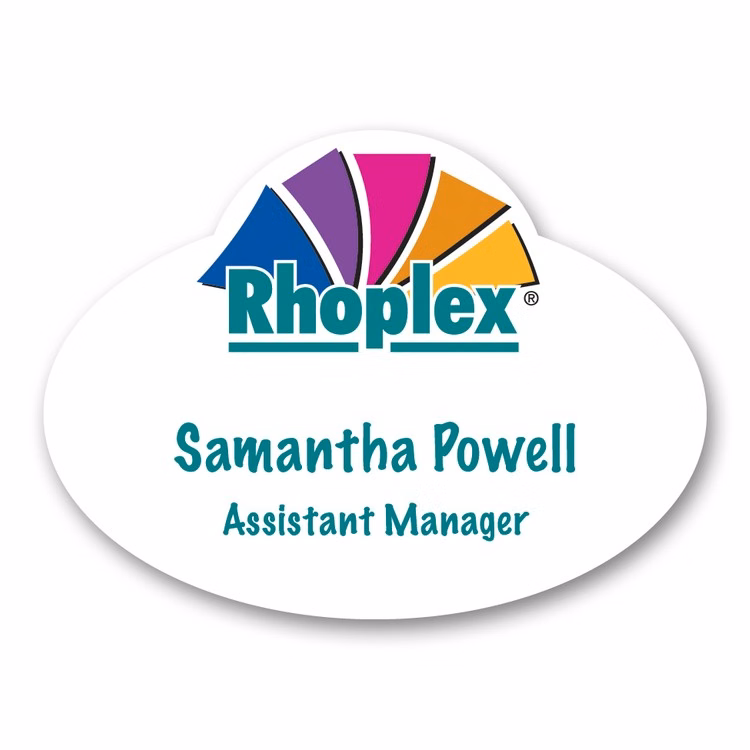 Laminated Personalized Name Badge (2.125"x2.875") Oval w/Oval shape