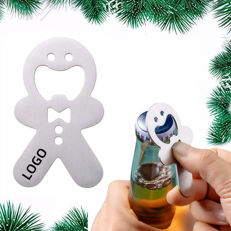 MOQ Gingerbread Man Stainless Steel Bottle Opener