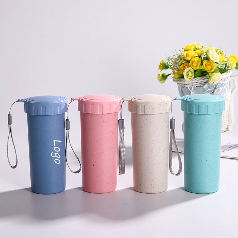 Wheat straw plastic cup