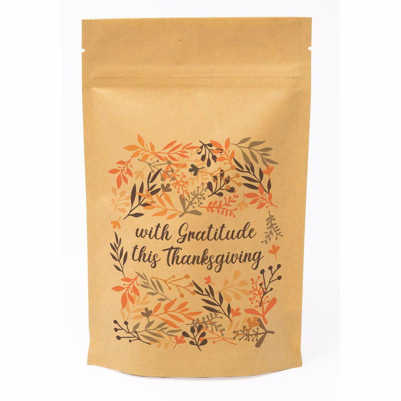 Fall Floral Predesigned Kraft Barrier Pouch (5"W x 8"H x 2.5"D)