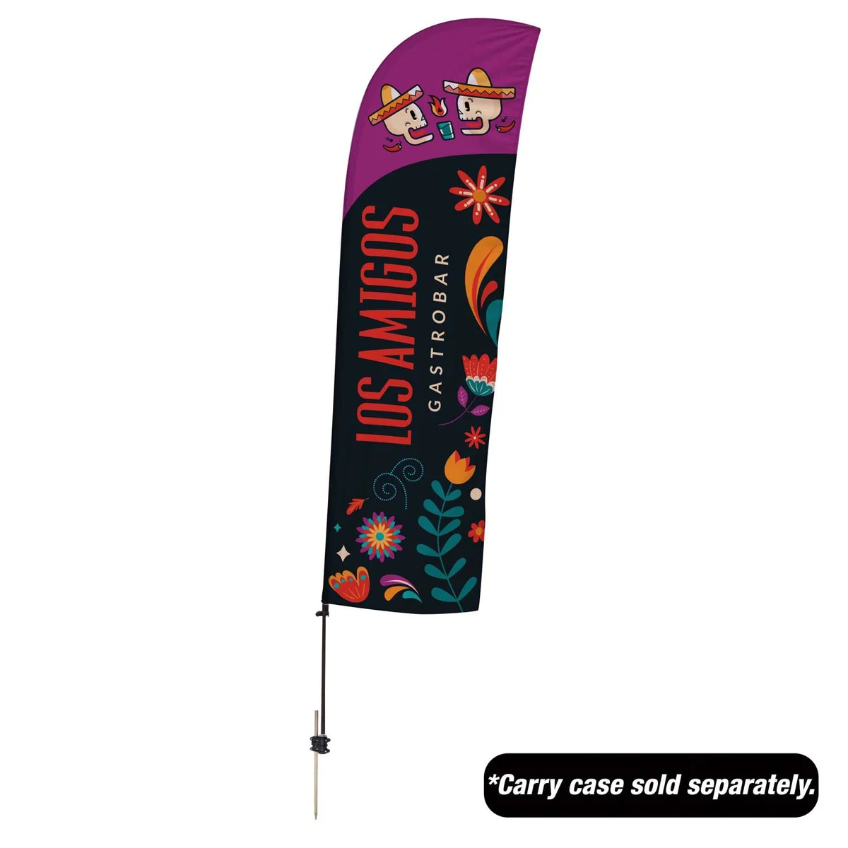 10.5' Value Blade Sail Sign Kit (Single-Sided with Spike Base) 1