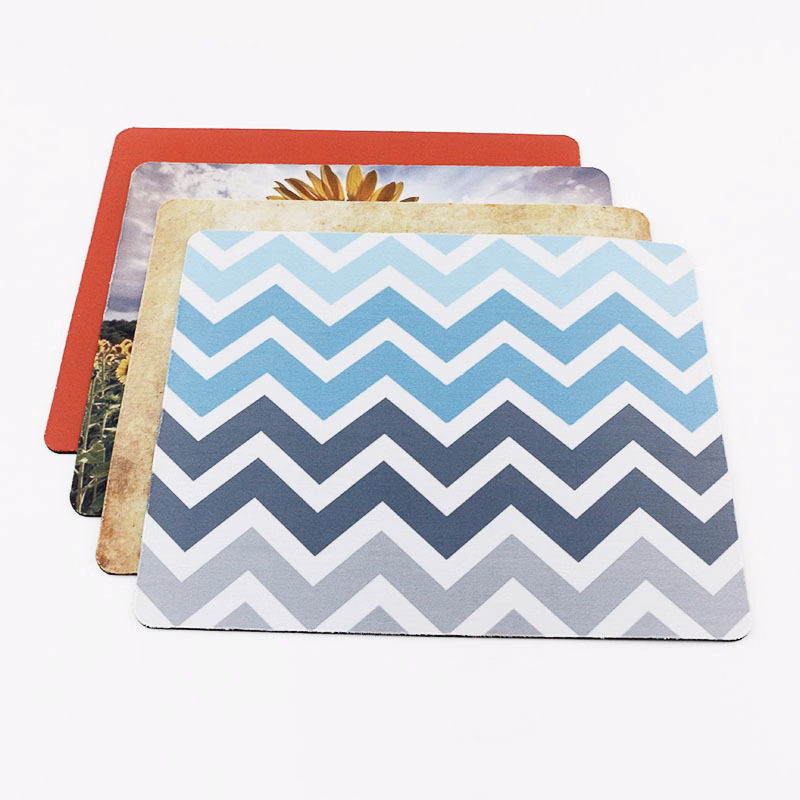 Features a 1/8" thick rubber bottom Mouse pad
