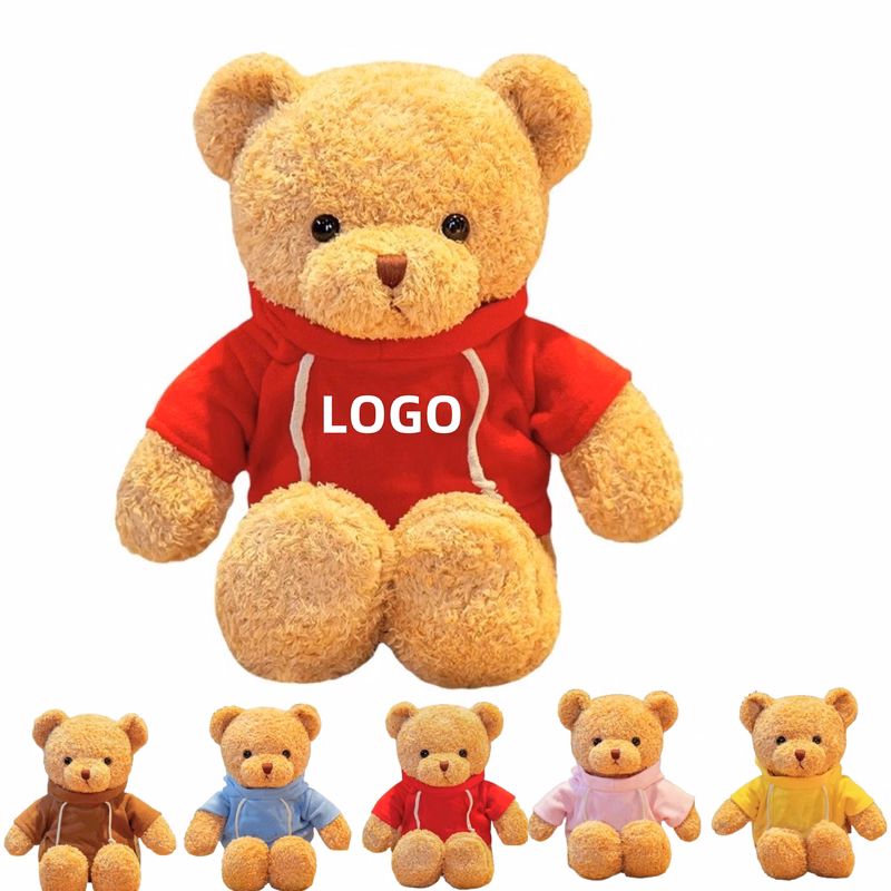 Classic Teddy Bear Plush Toys With Hoodies