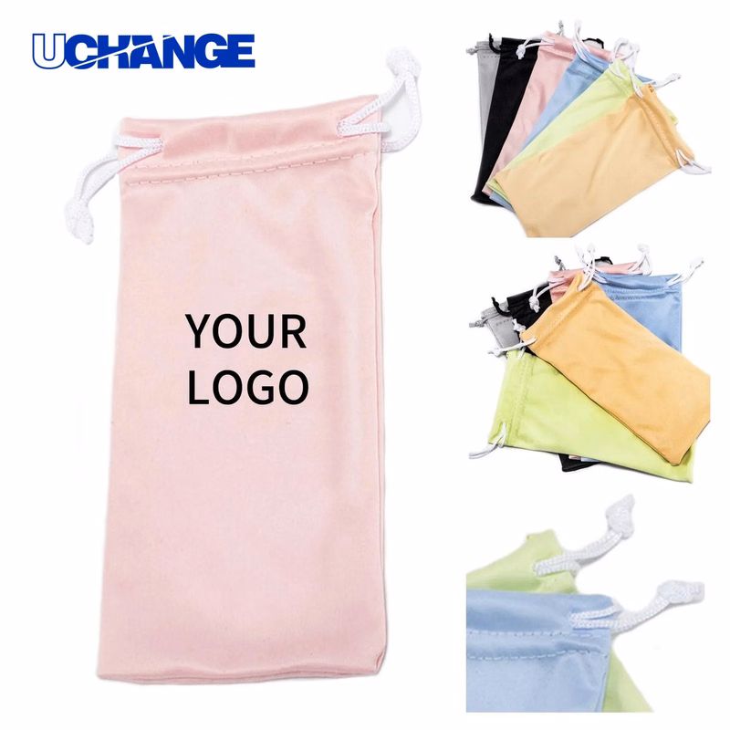 Microfiber Glasses Bag Pouch with Drawstring