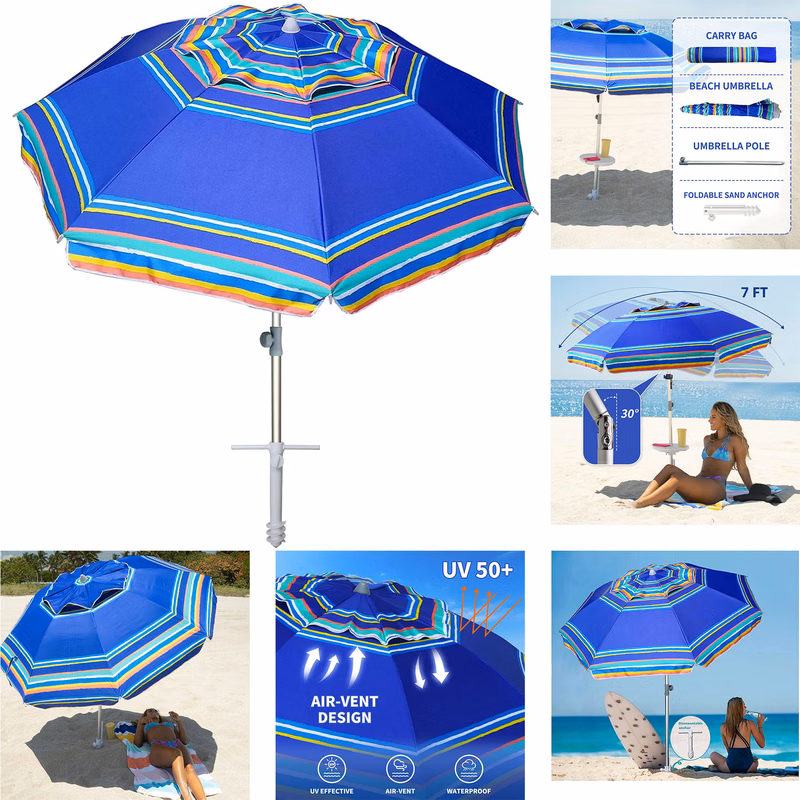 Heavy Duty High Wind Beach Umbrella