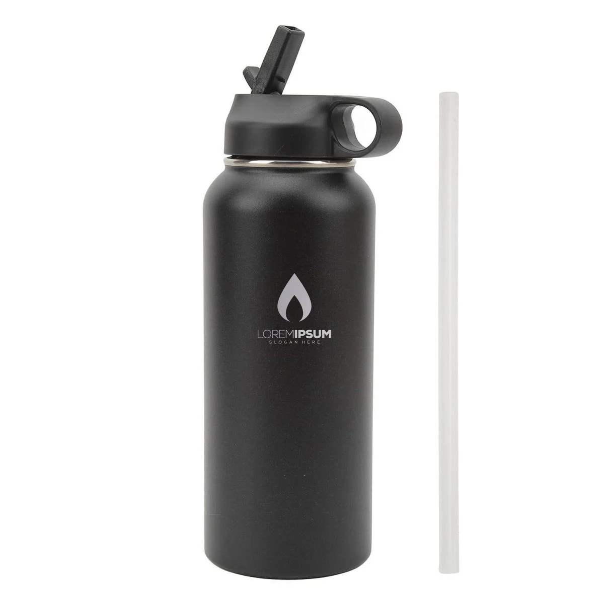 18 oz Basketball Water Bottle, Sports Flask Metal Travel Tumbler with 2 Lids, Stainless Steel Double 1