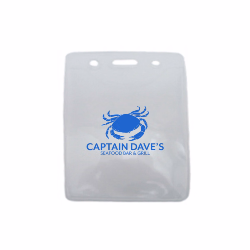 2.55" W x 4.05" H - Vertical PureClear Vinyl Badge Holder (1 Color Imprint)