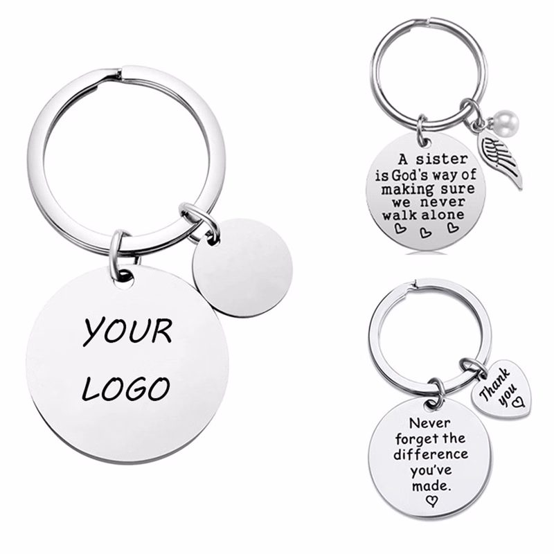 Customizable Stainless Steel Gift Keychain