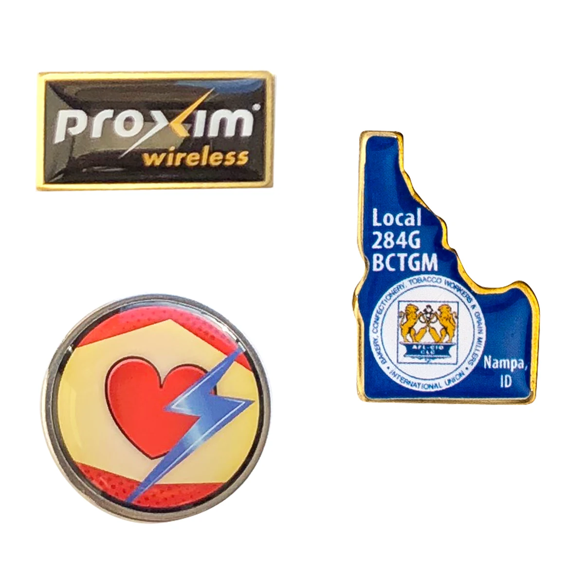 USA Made Metal Lapel Pin w/Epoxy Dome Full Color - Up to 1"x1" 1