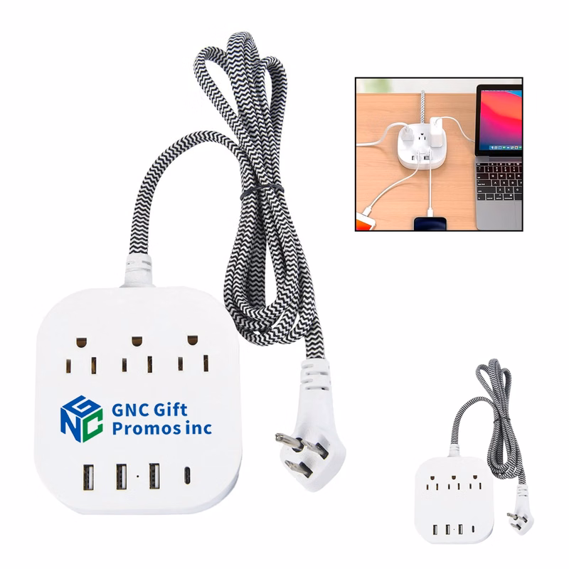 Multi Hole Flat Plug Power Strip